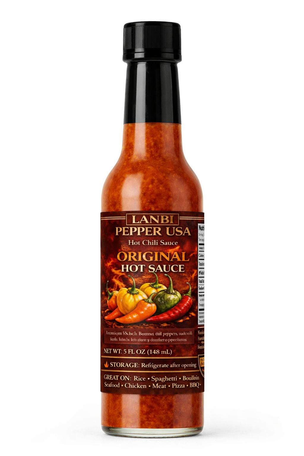 Lanbi Pepper USA – Hot Chili Sauce (5oz / 148ml)